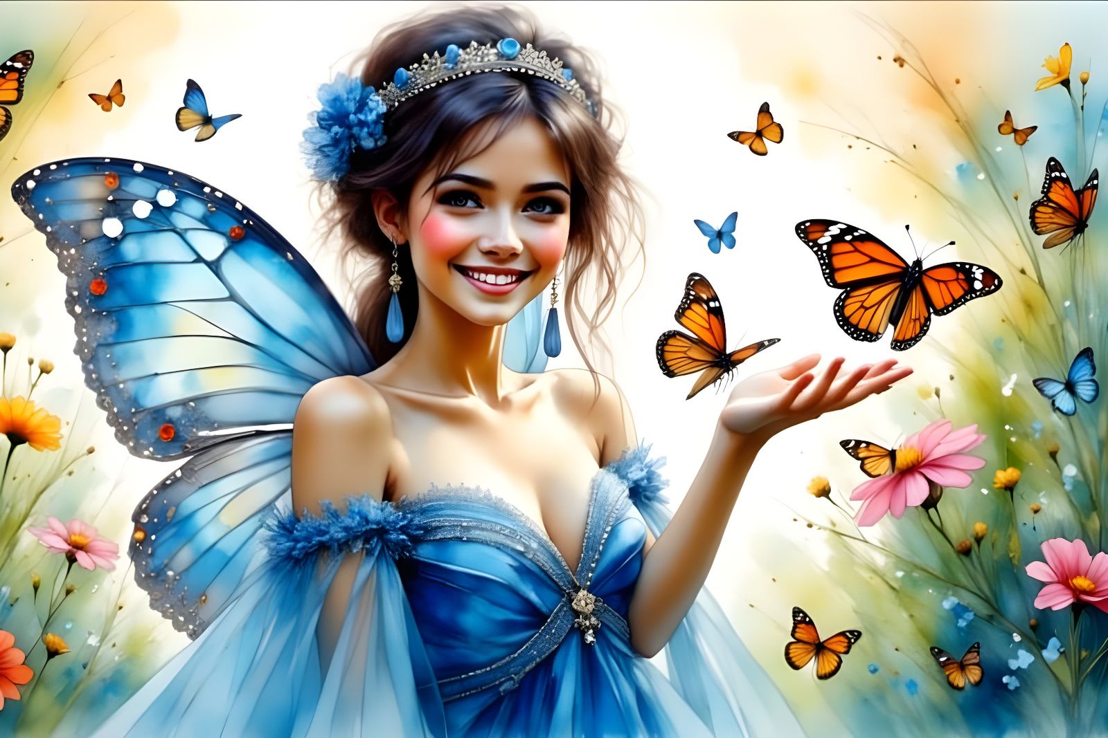Blue Morpho Butterfly Princess  by @Gary Murakami