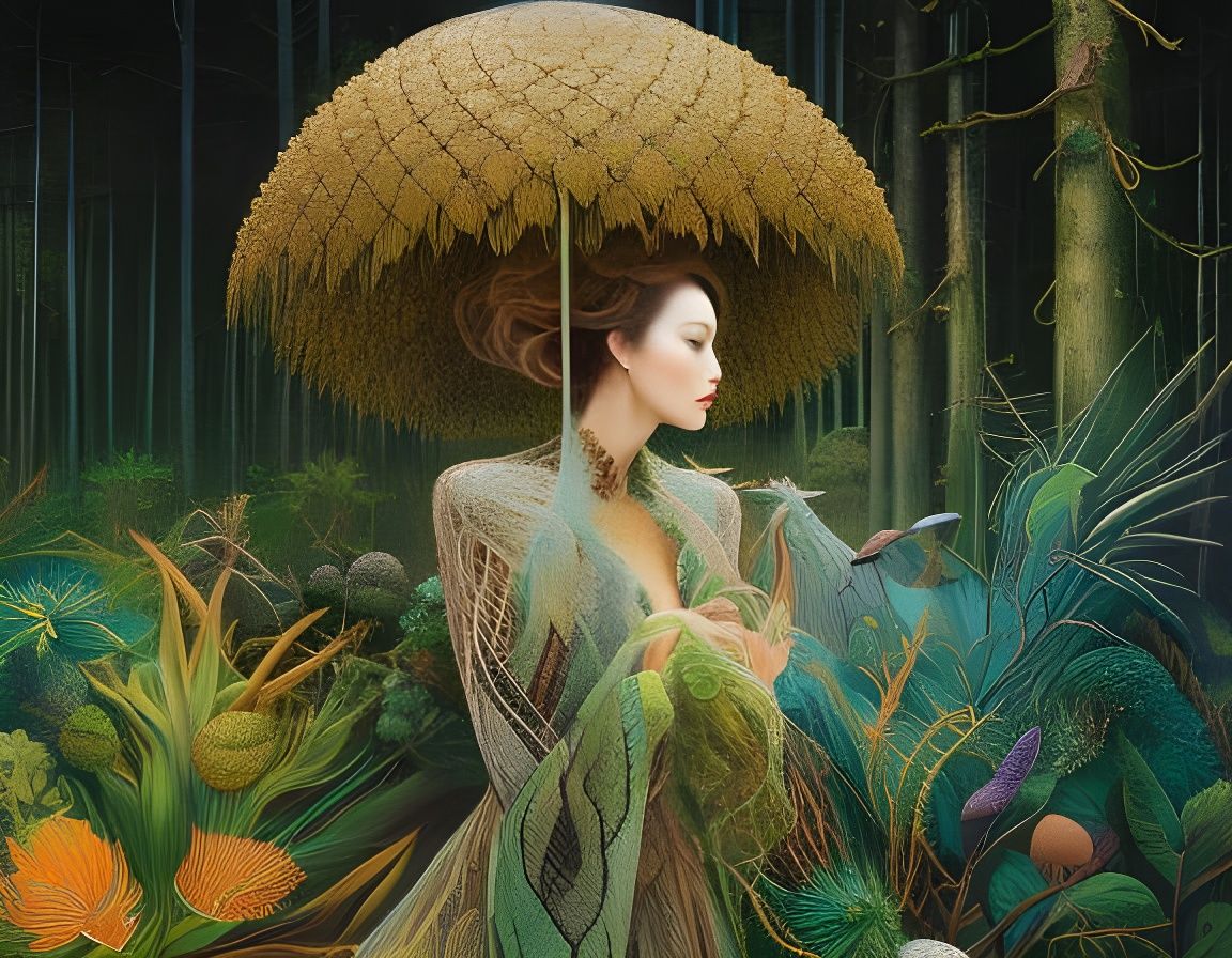 woman in forest  by @blenta