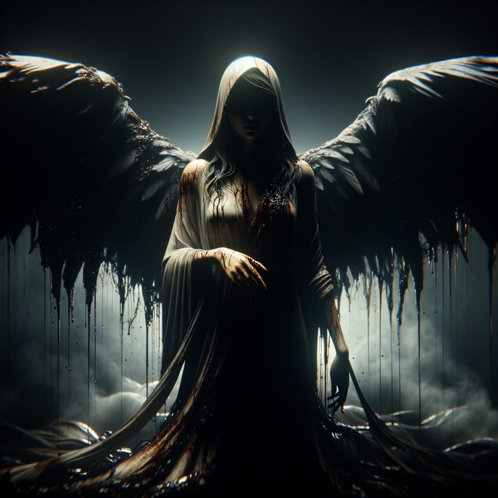 The angel clad in shadows, dripping with venom.