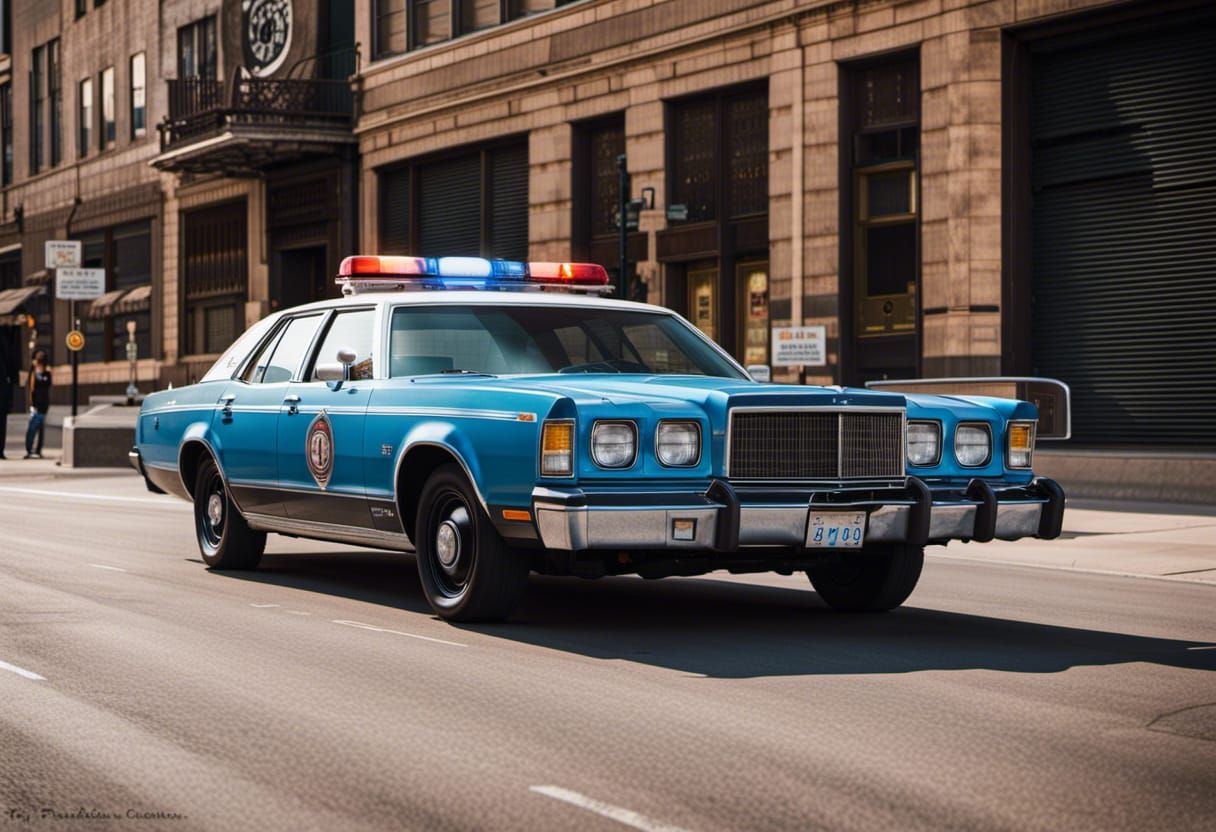 1977 Ford Ltd Police Car In Chicago Ai Generated Artwork Nightcafe