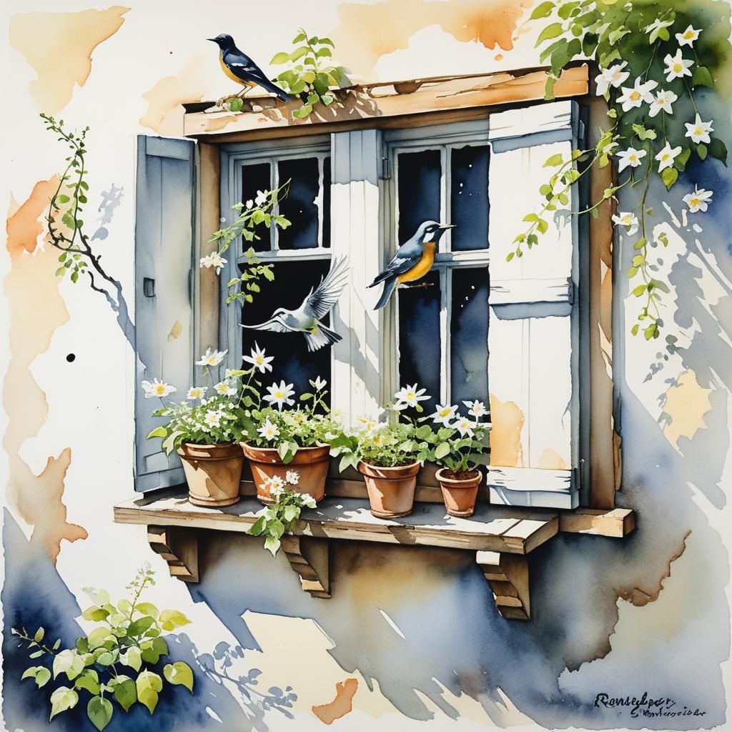 Jessamine visited by birds