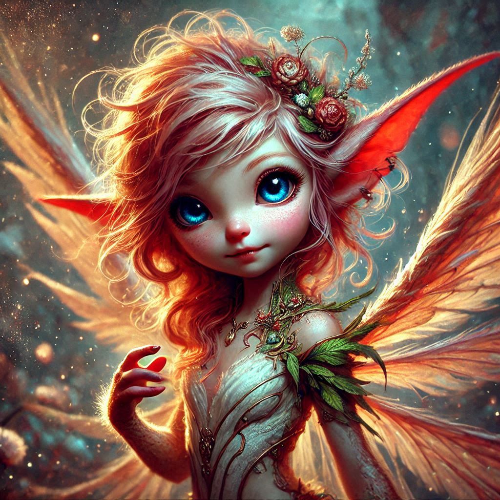 adorable fairy-tale fantasy creature portrait..