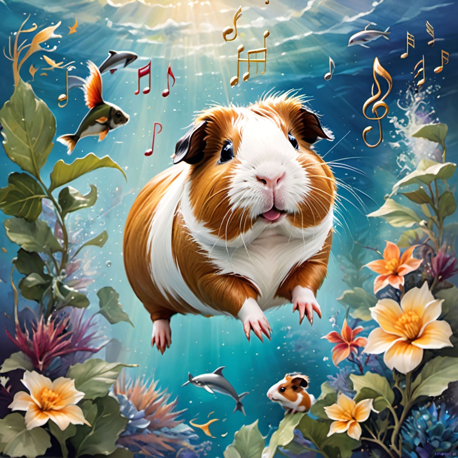 Swimming with dolphins