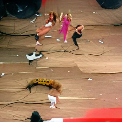 The spice girls performing at Leeds Festival