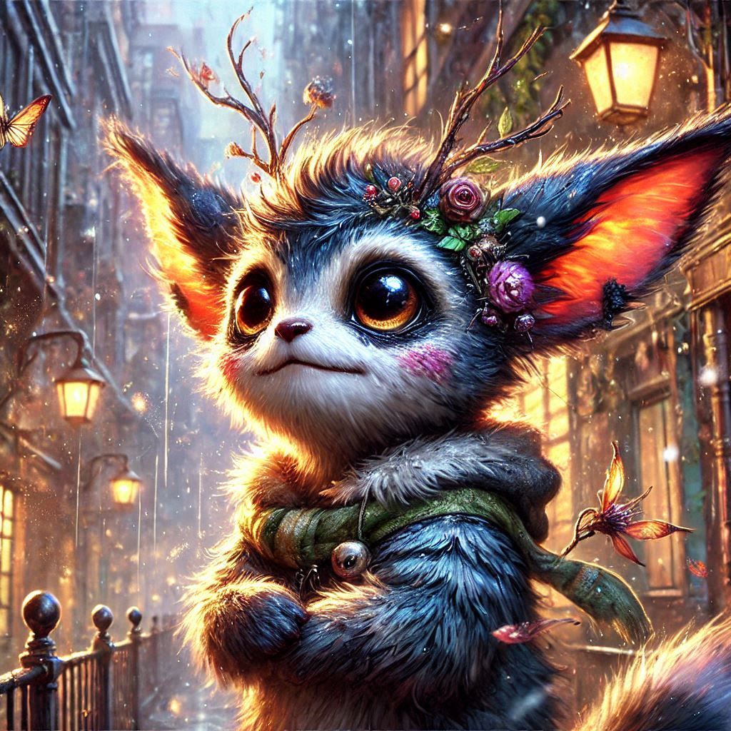adorable fairy-tale fantasy creature portrait..