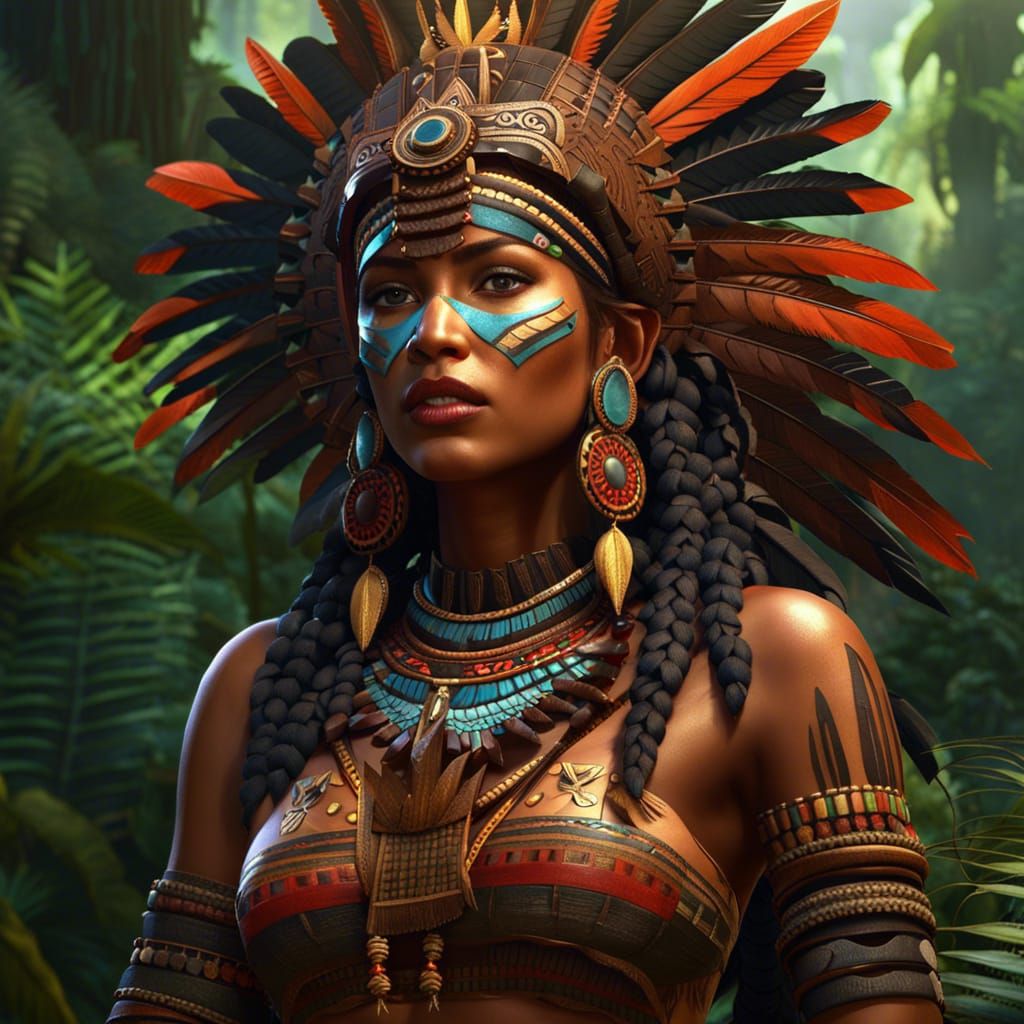 Mesoamerican girl - AI Generated Artwork - NightCafe Creator