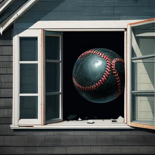 A shattered window, a baseball, an angry homeowner, sharp fo...