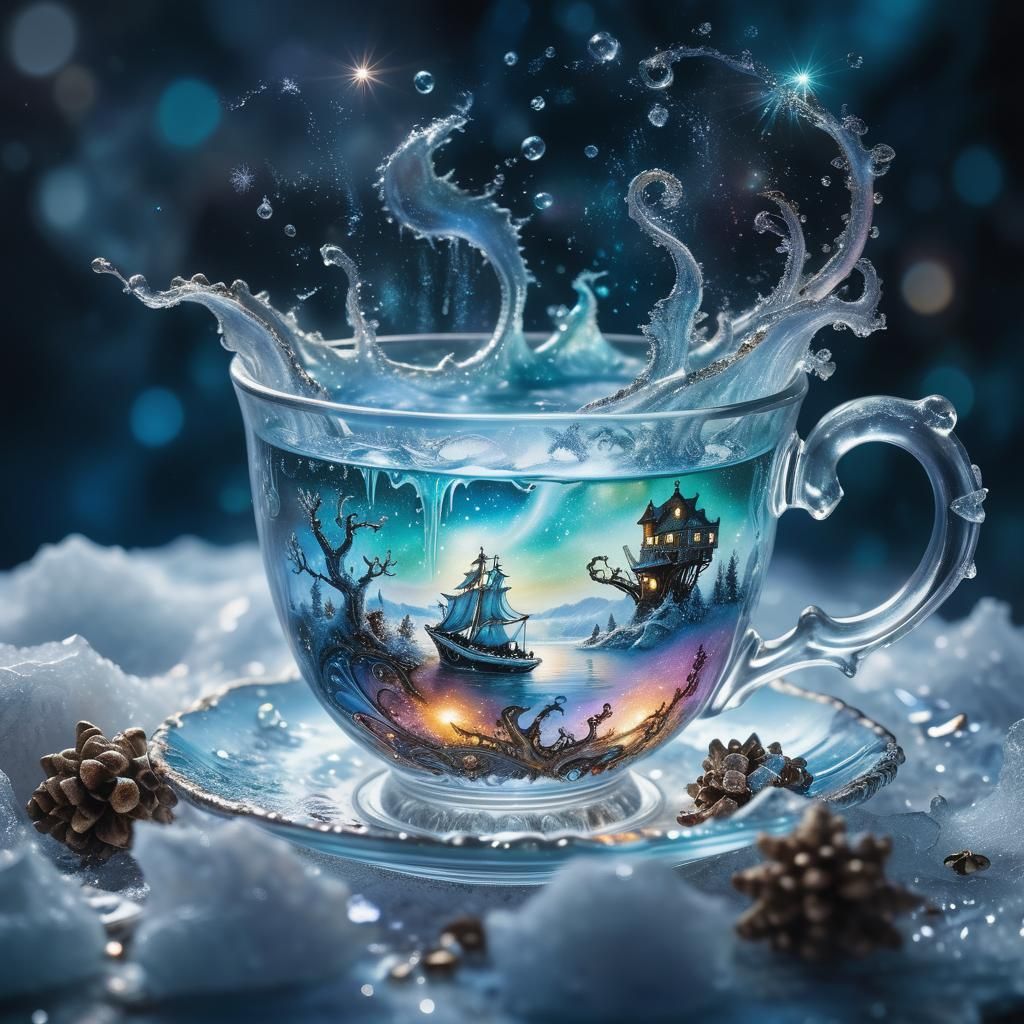 Cup Of Sea  by @Robot K