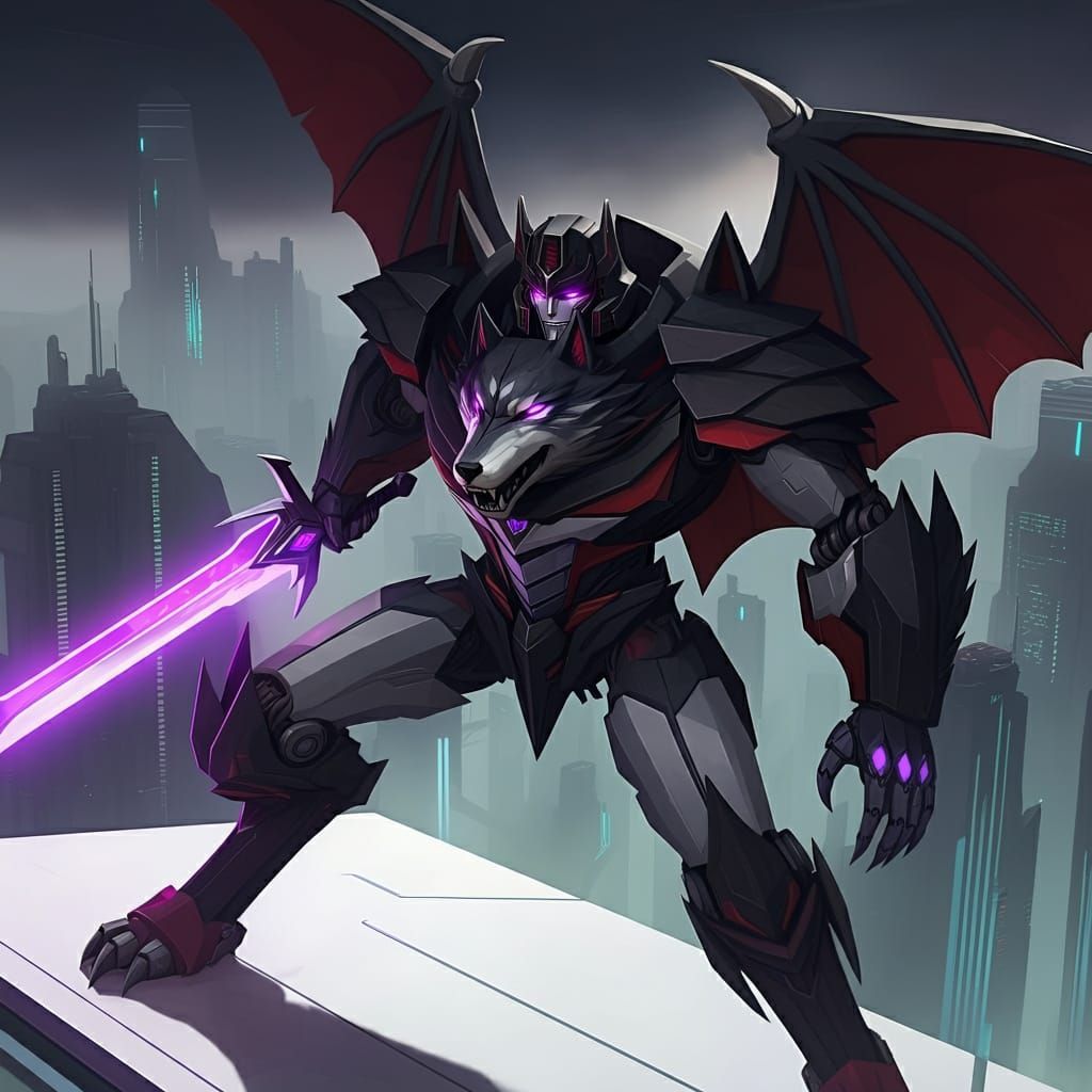 Transformers megatron wolf demon form