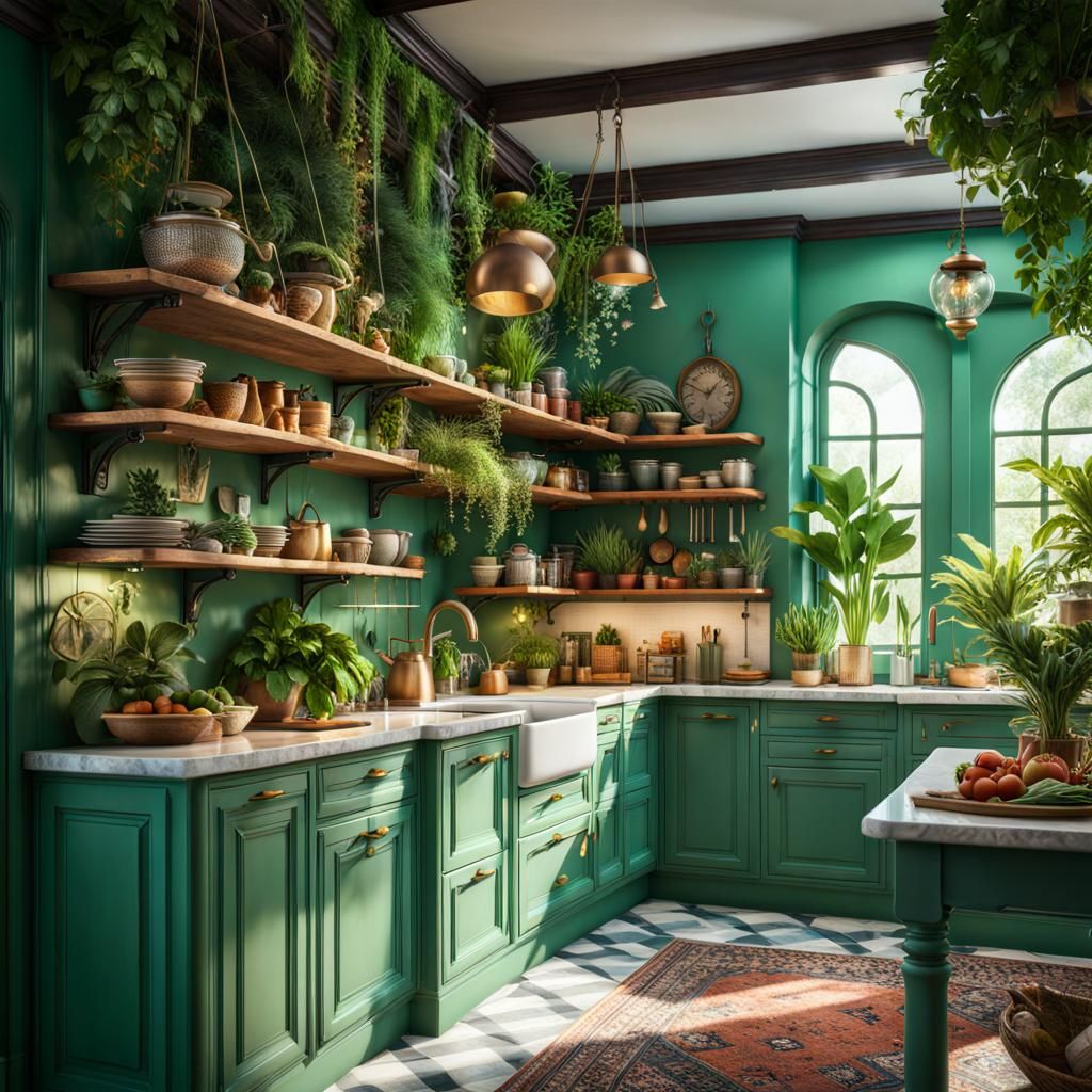 mint kitchen AI Generated Artwork NightCafe Creator