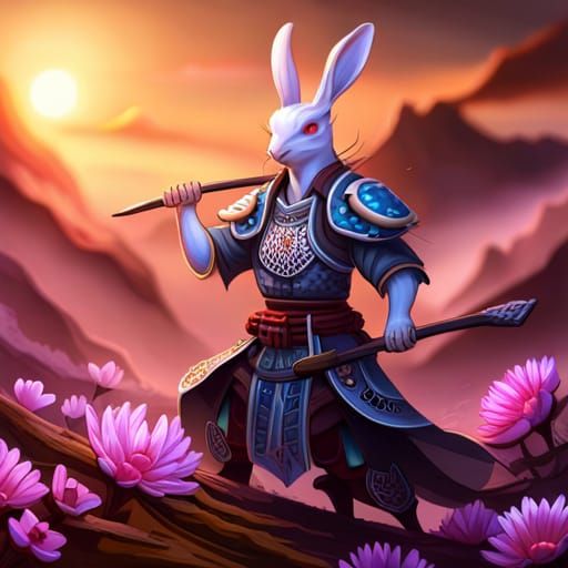 Insanely detailed majestic_beautiful lovely funny !!samurai_rabbit ...