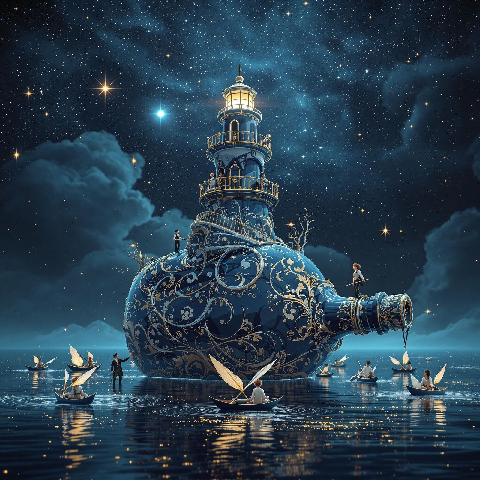 The Faraway Lighthouse!  by @Math Girl 