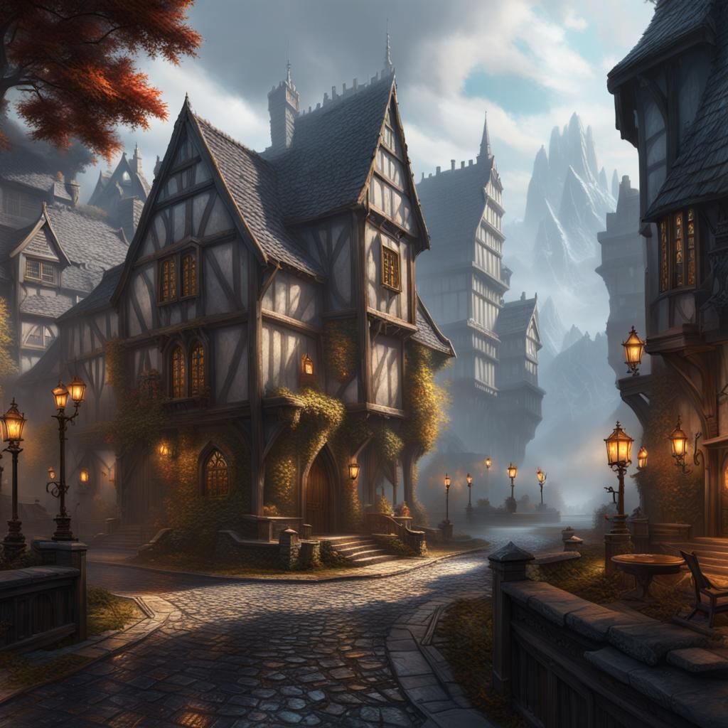 Epic D&d Medieval Detective, 8k Resolution, Dark Fantasy Concept Art 