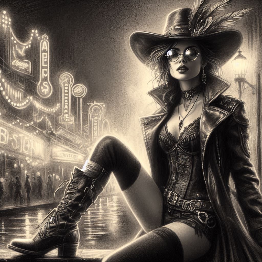 My Charcoal Series Cowgirl