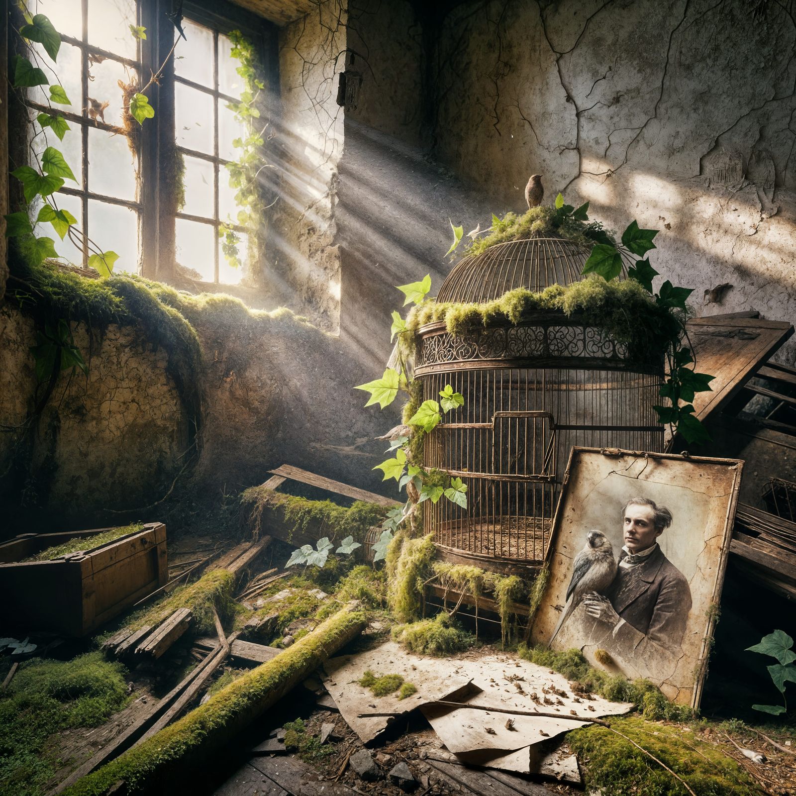 Abandoned Birdcage  by @Turasis