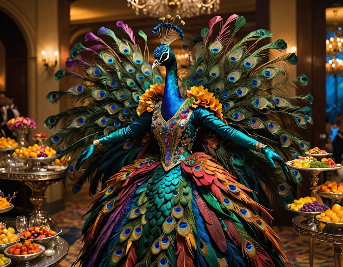 Peacock Woman at Fantasy Reception