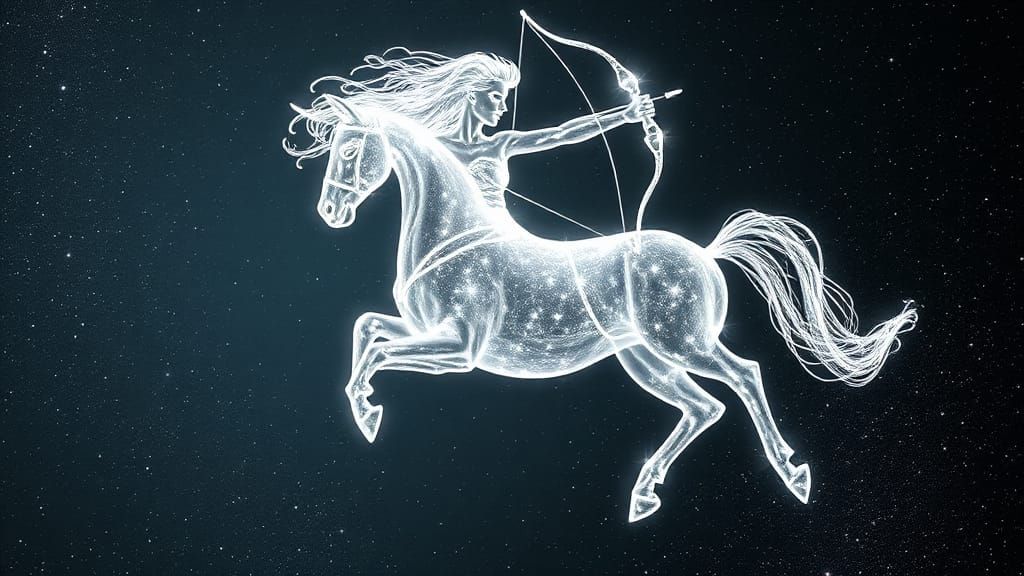 a giant White Centaur  made of prismatic light
