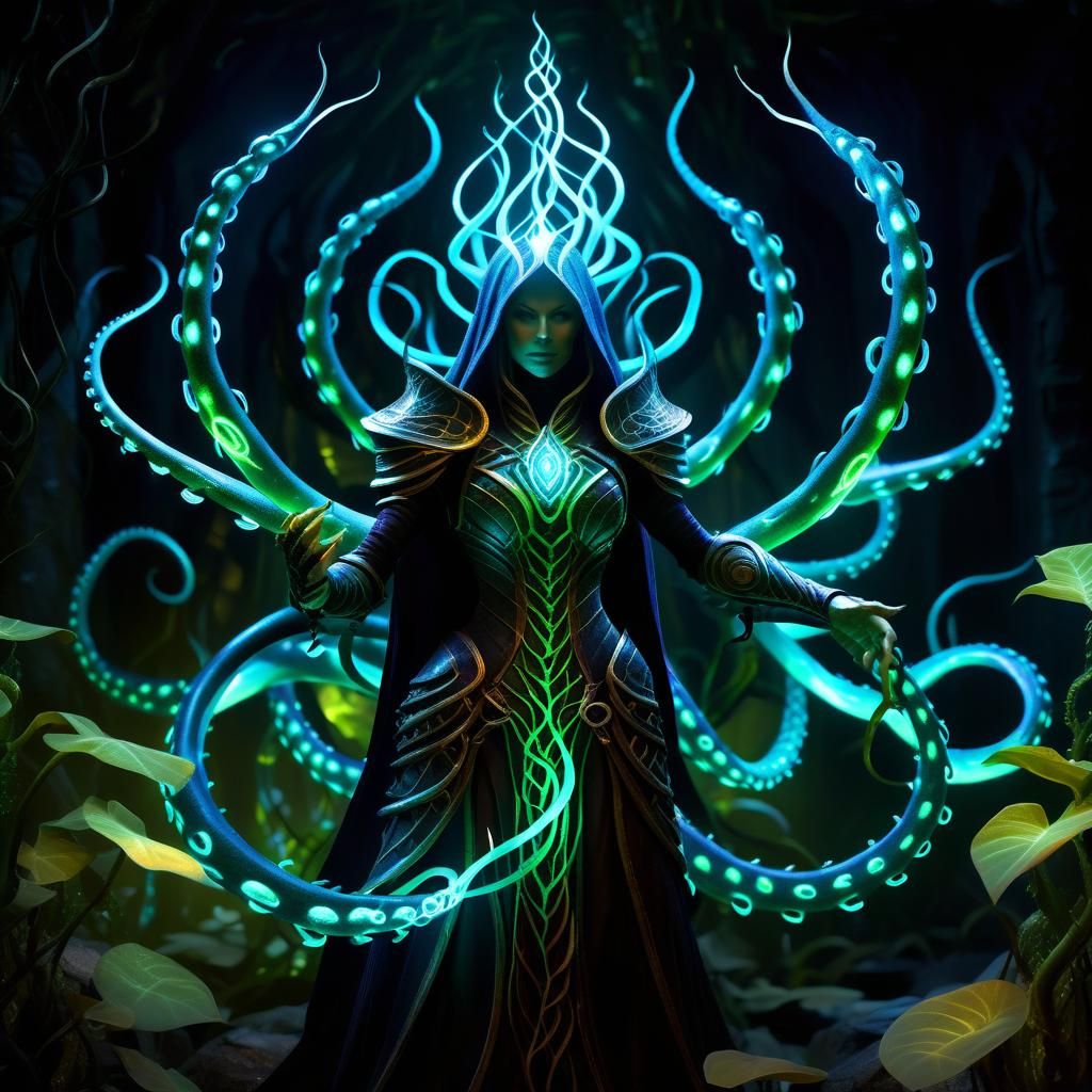 Dark tendrils - AI Generated Artwork - NightCafe Creator