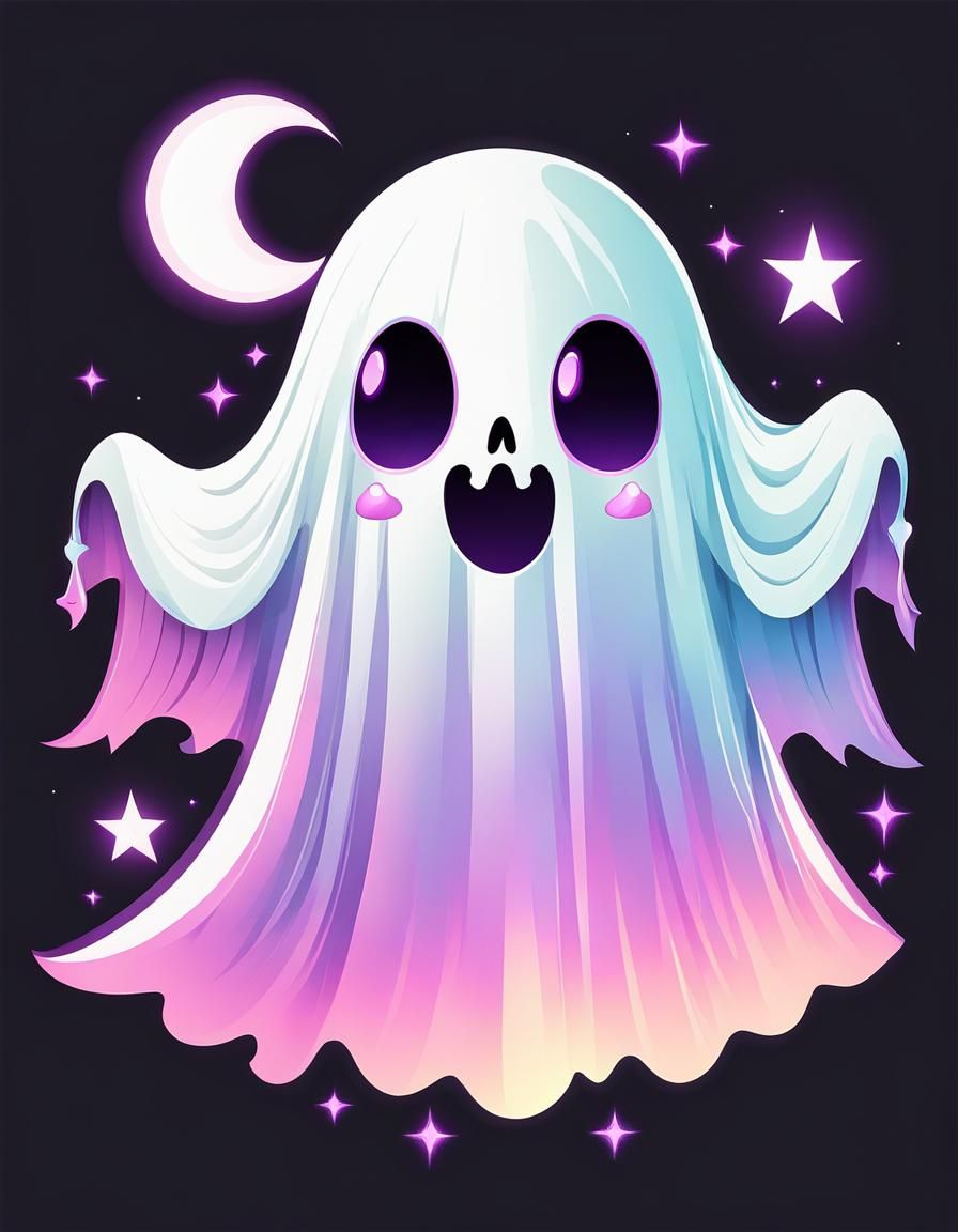 Pastel Goth Ghost AI Generated Artwork NightCafe Creator