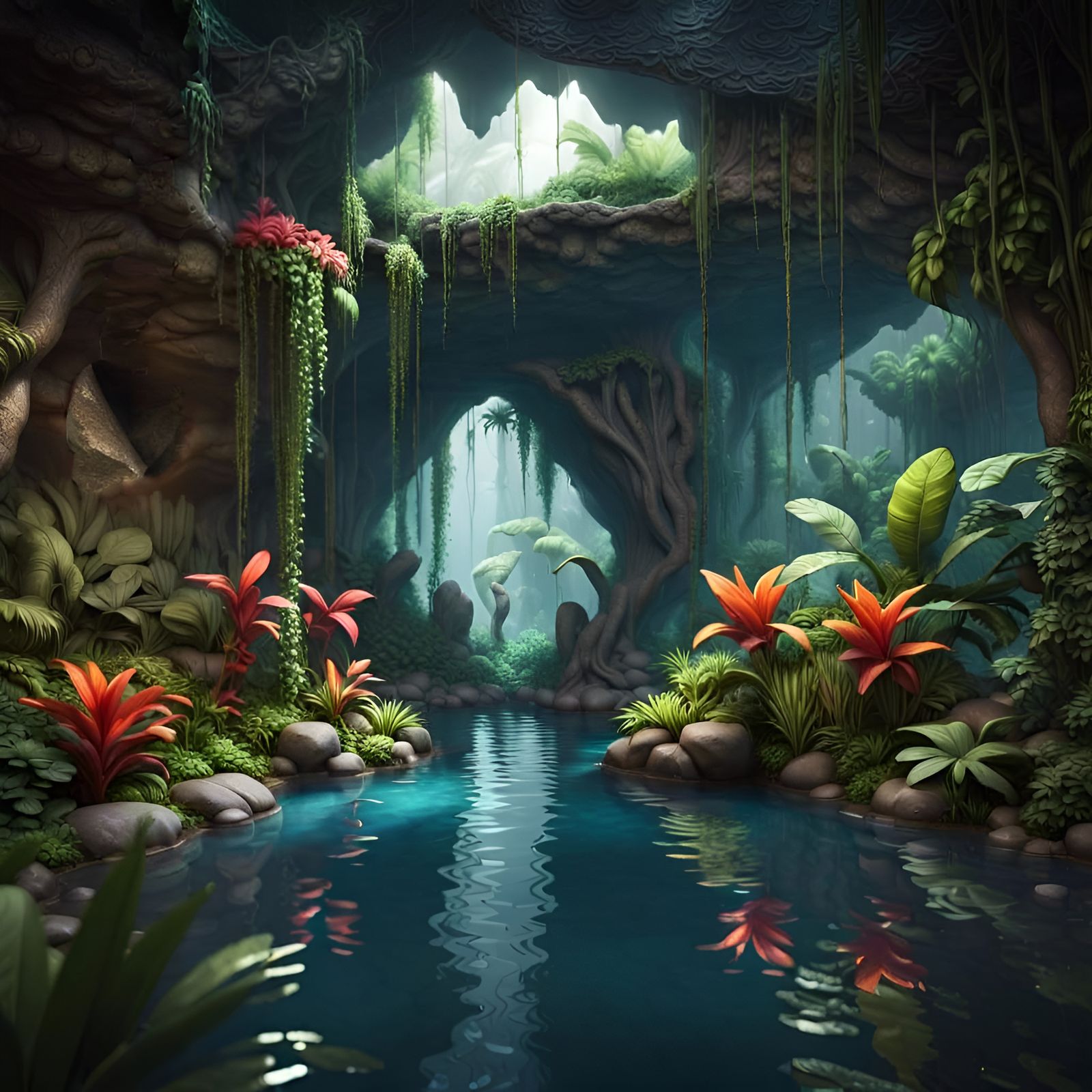 Tropical Cave  by @Alicia Hopkins