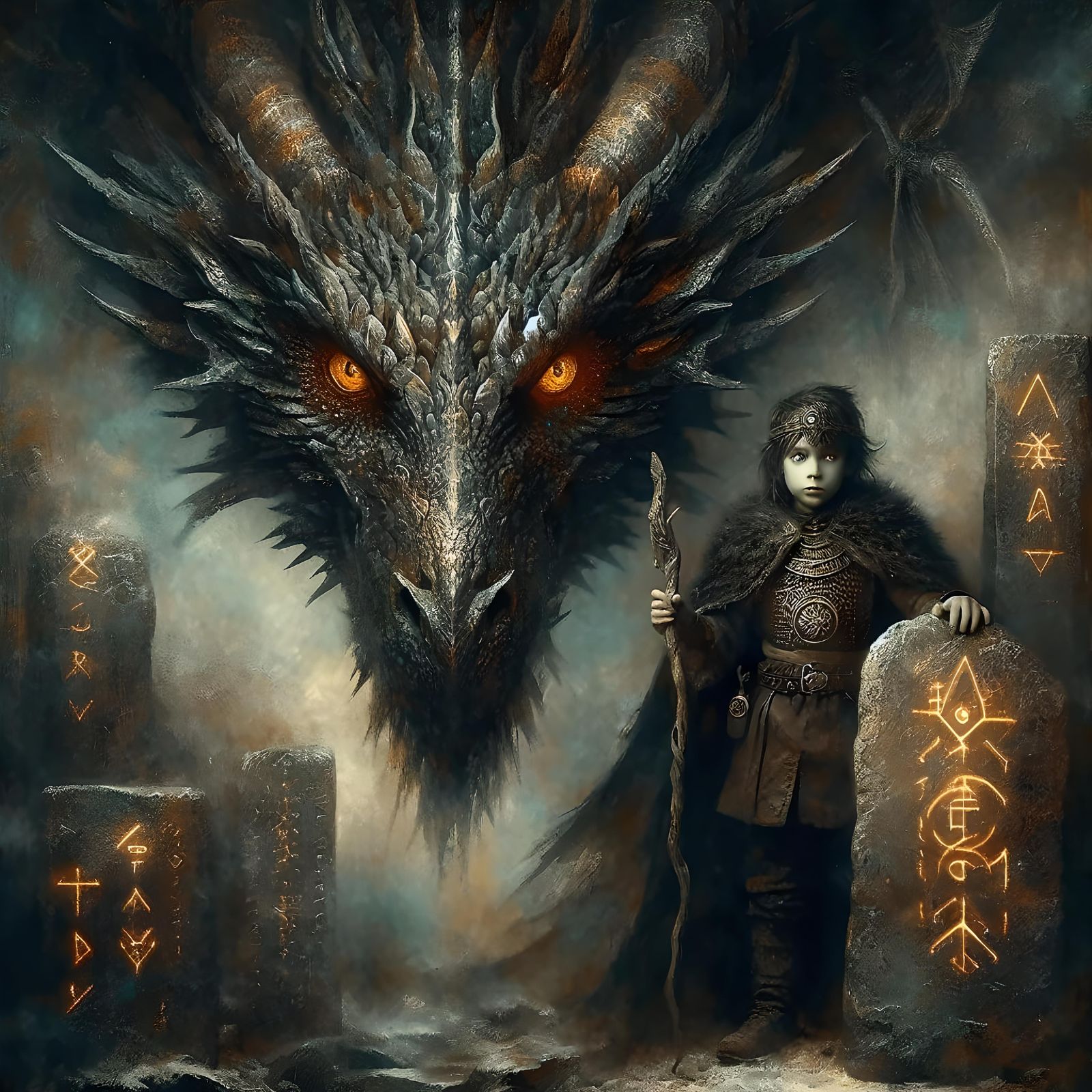 Brynke, and his dragon, Banen