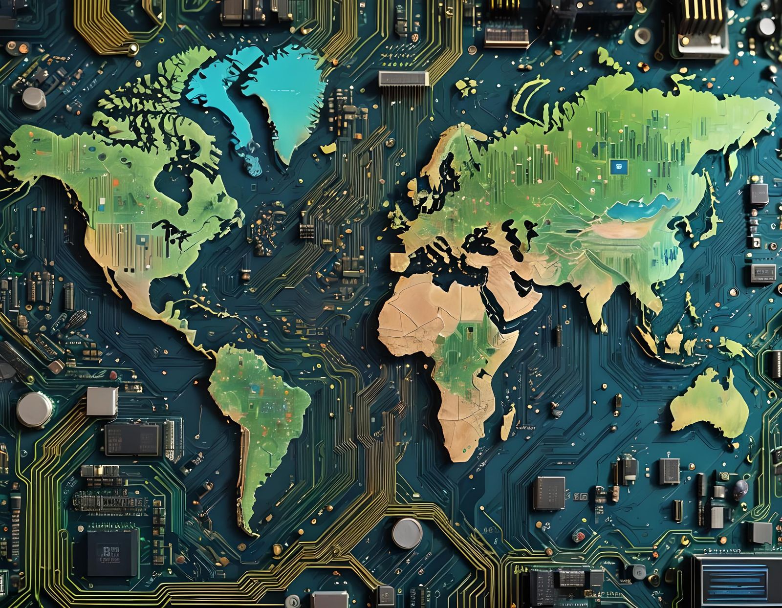 Internet connecting the world.  by @Evipls