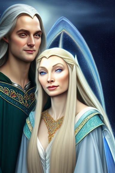 LOTR Couples: Celeborn and Galadriel (V1) - AI Generated Artwork ...