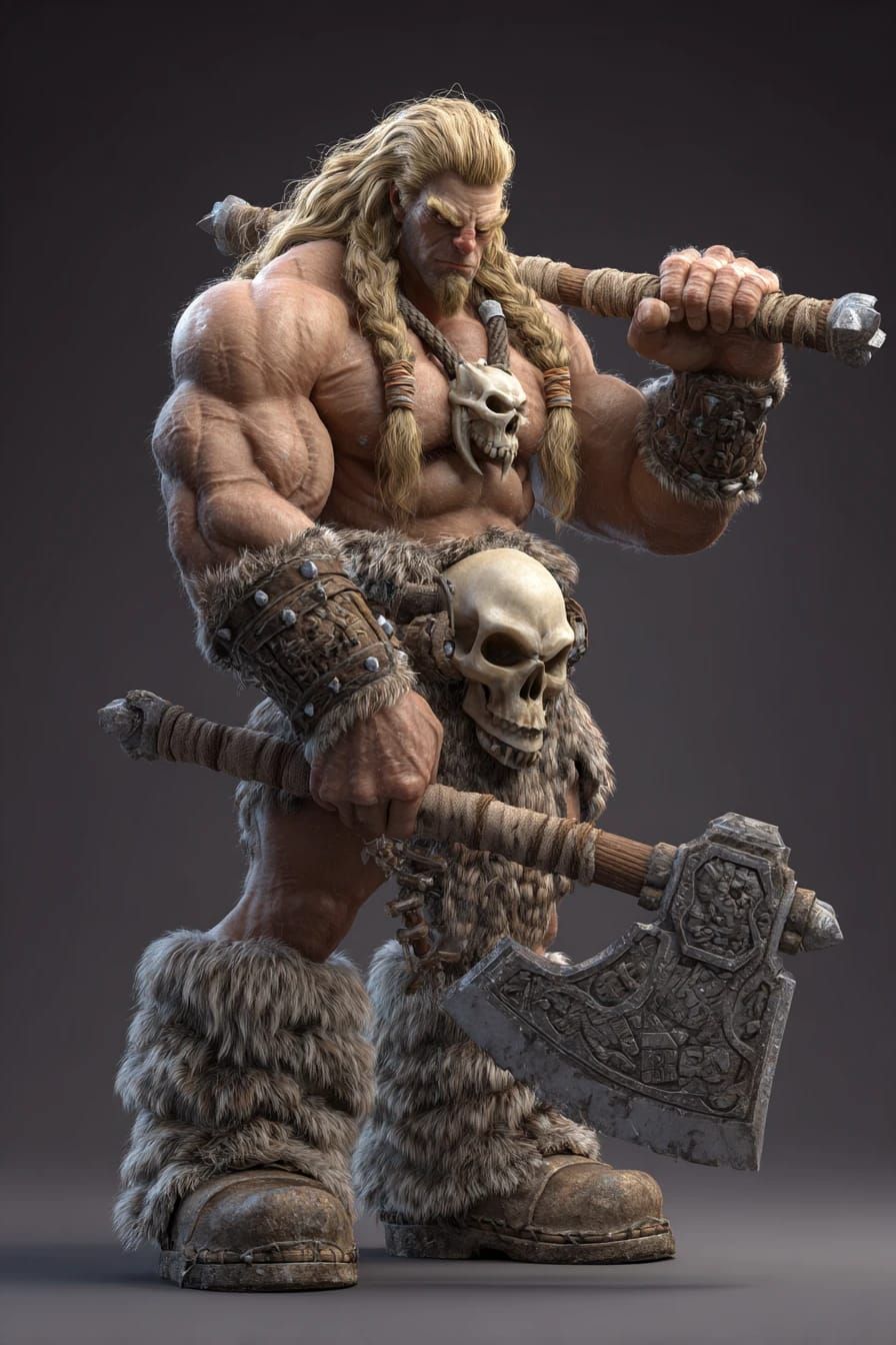 3D Barbarian Midjourney