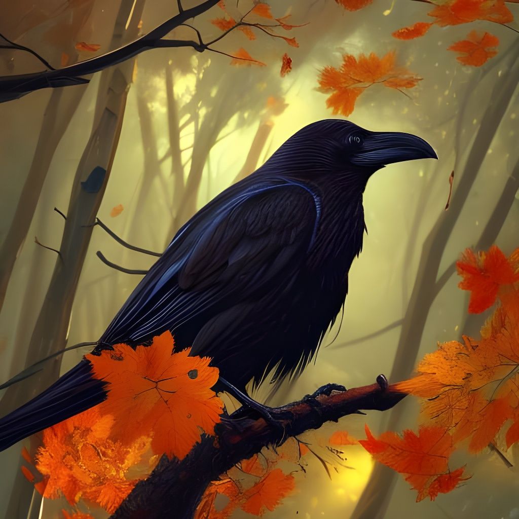 Autumn raven  by @Liandra