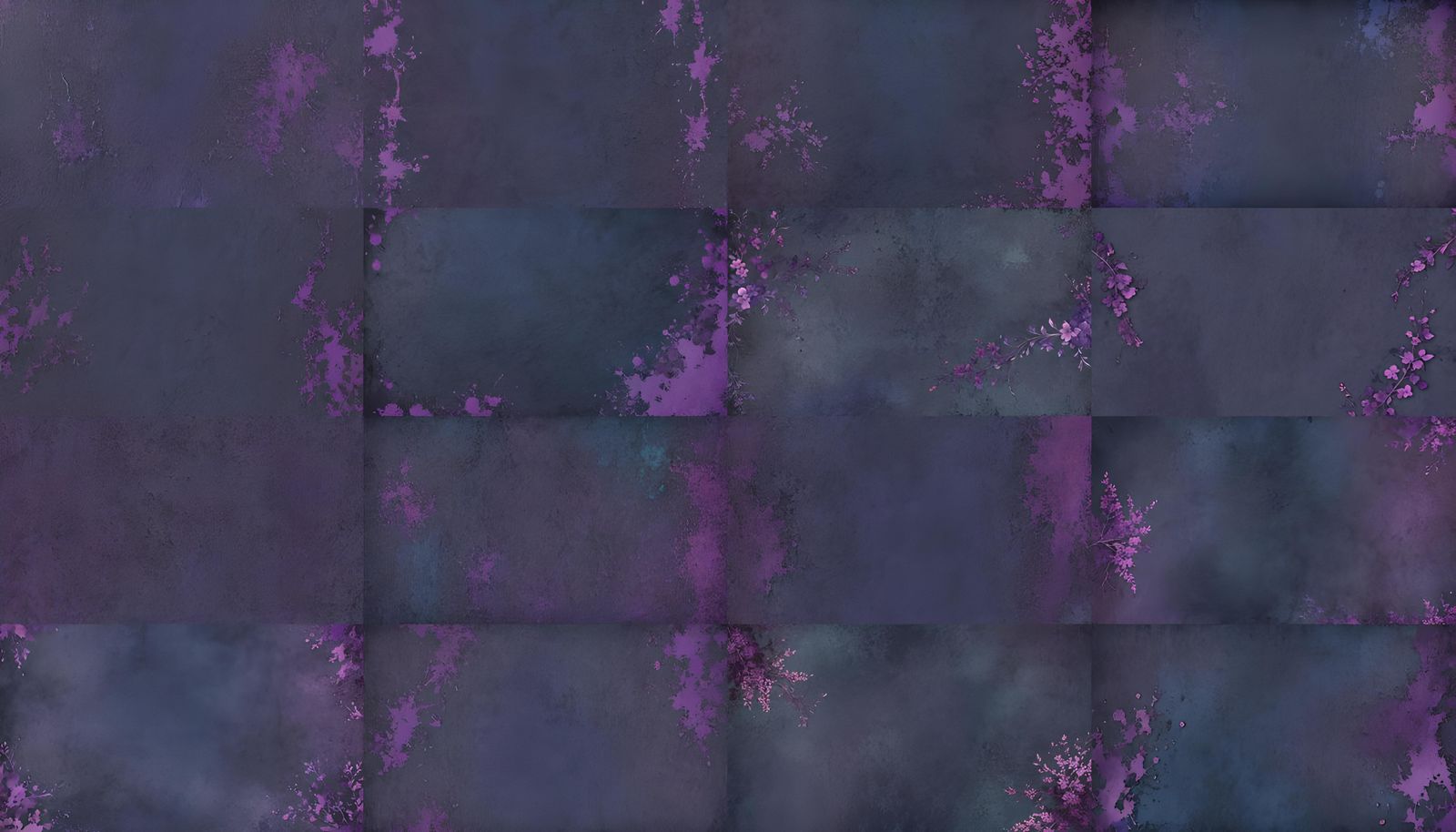 Dark blue backgrounds with touches of purple