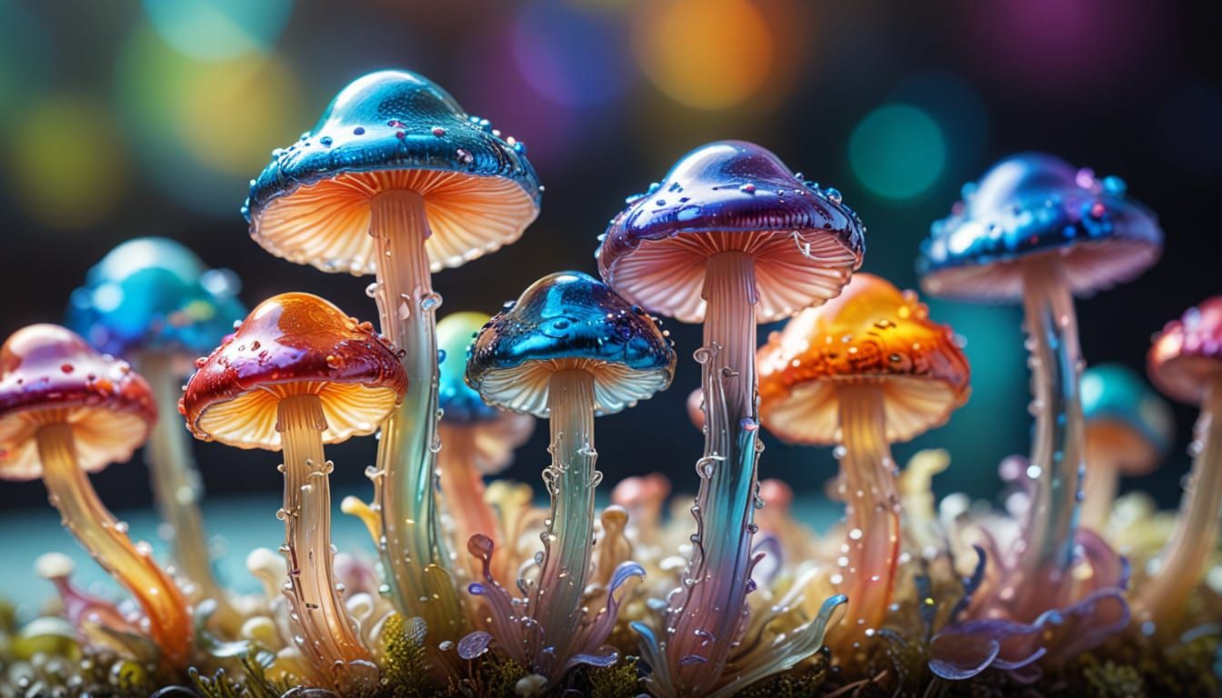 Glowing Mushrooms  by @Gazza_Italy