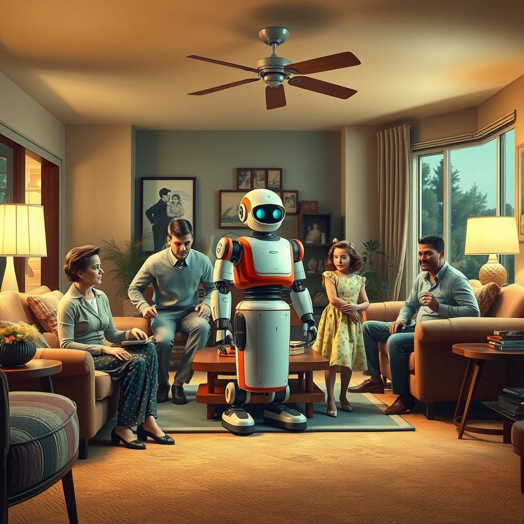 Robot maid, 1950s  by @A_Ignorance