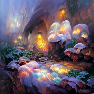 glowing cave
