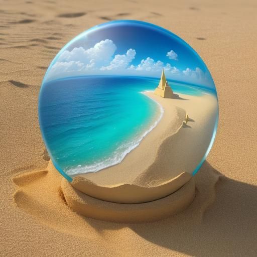 Detailed Sand Sculpture of Mythical Creatures, Digital Art