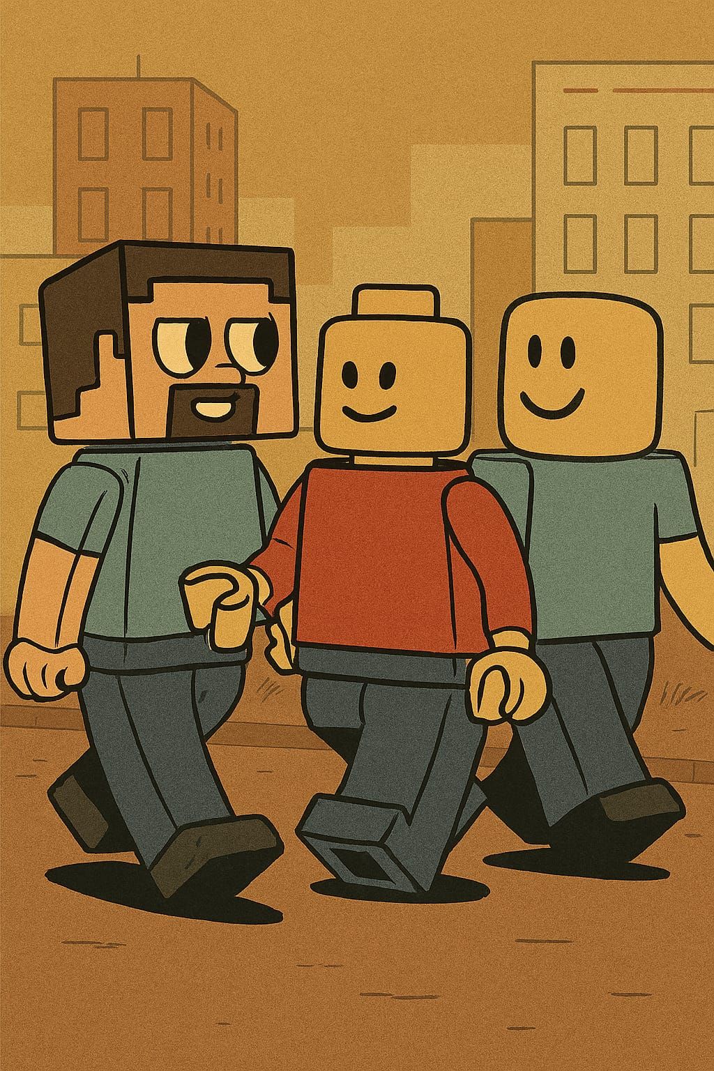 Roblox, Minecraft and Lego people-friends (quest 3-7-3)