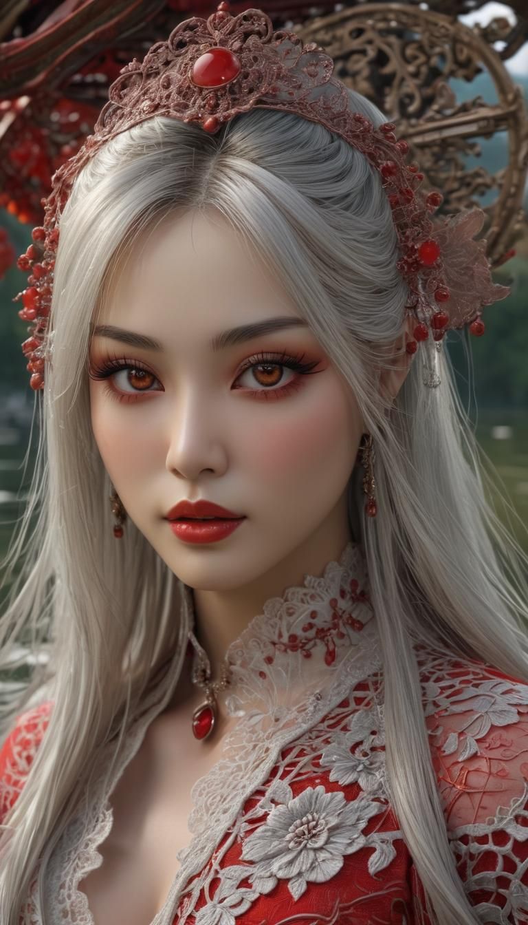 蕾丝唐装