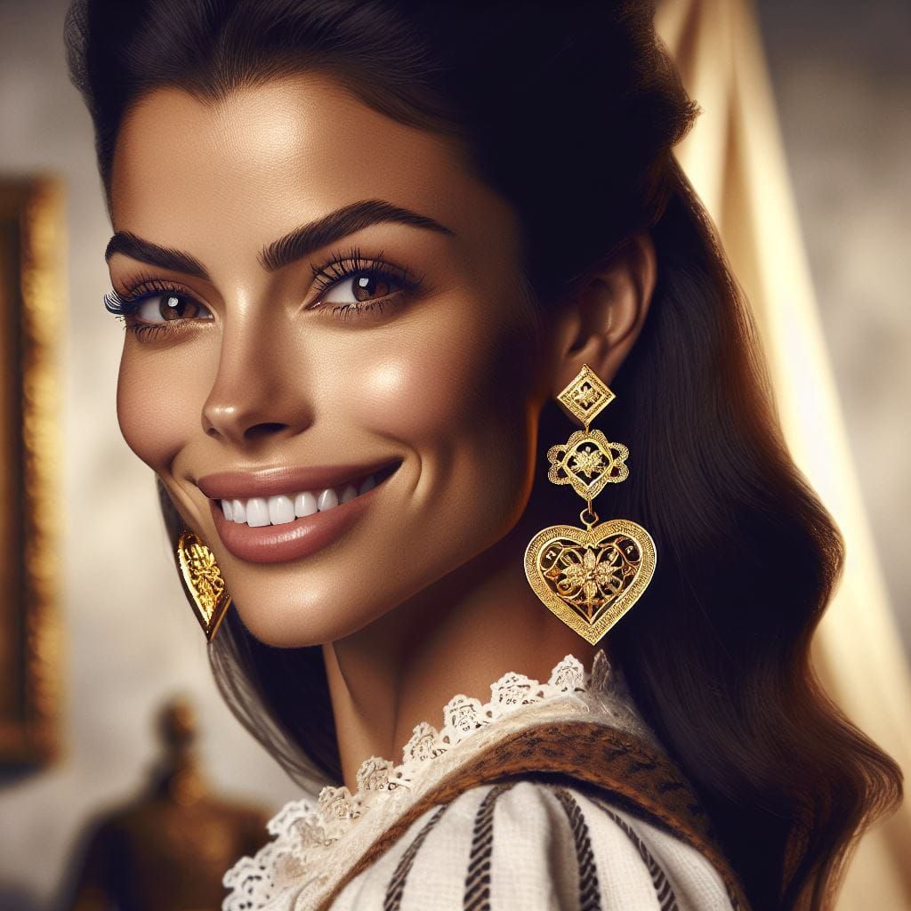 Golden Ear Rings From Viana (Portugal)
