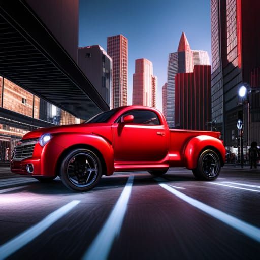 Chevrolet SSR truck red