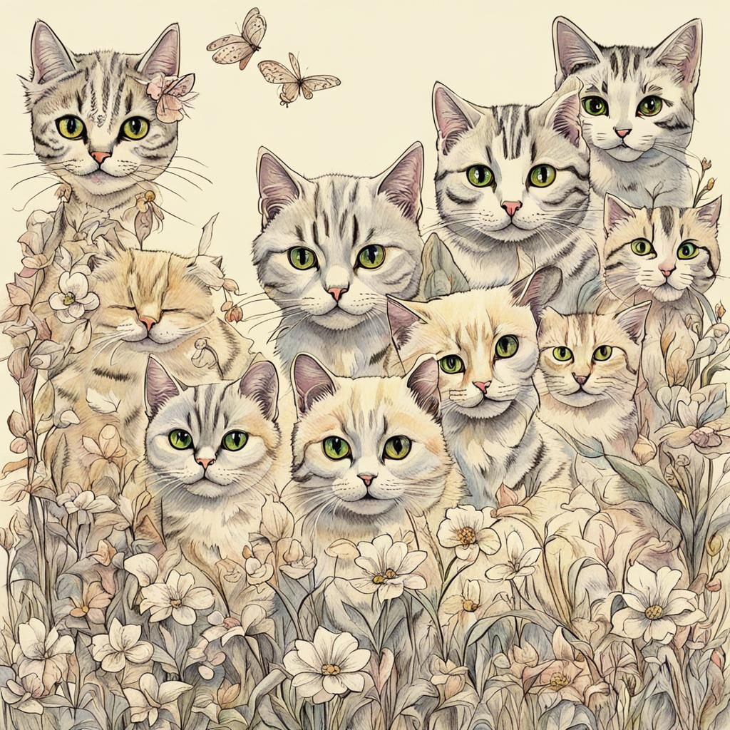 Cats from fairy tale