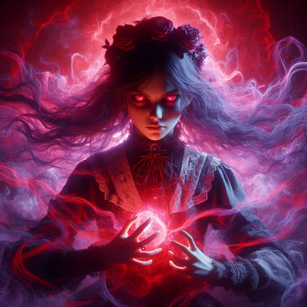 a young girl possessed by an evil spirit