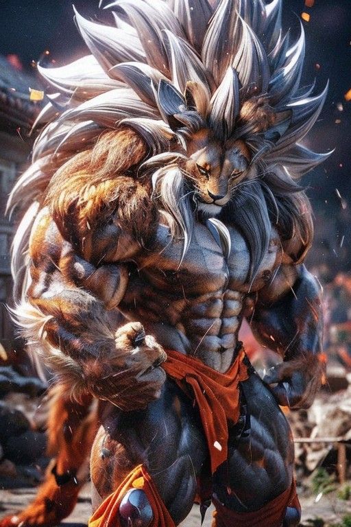 Anthropomorphic DBZ Lion