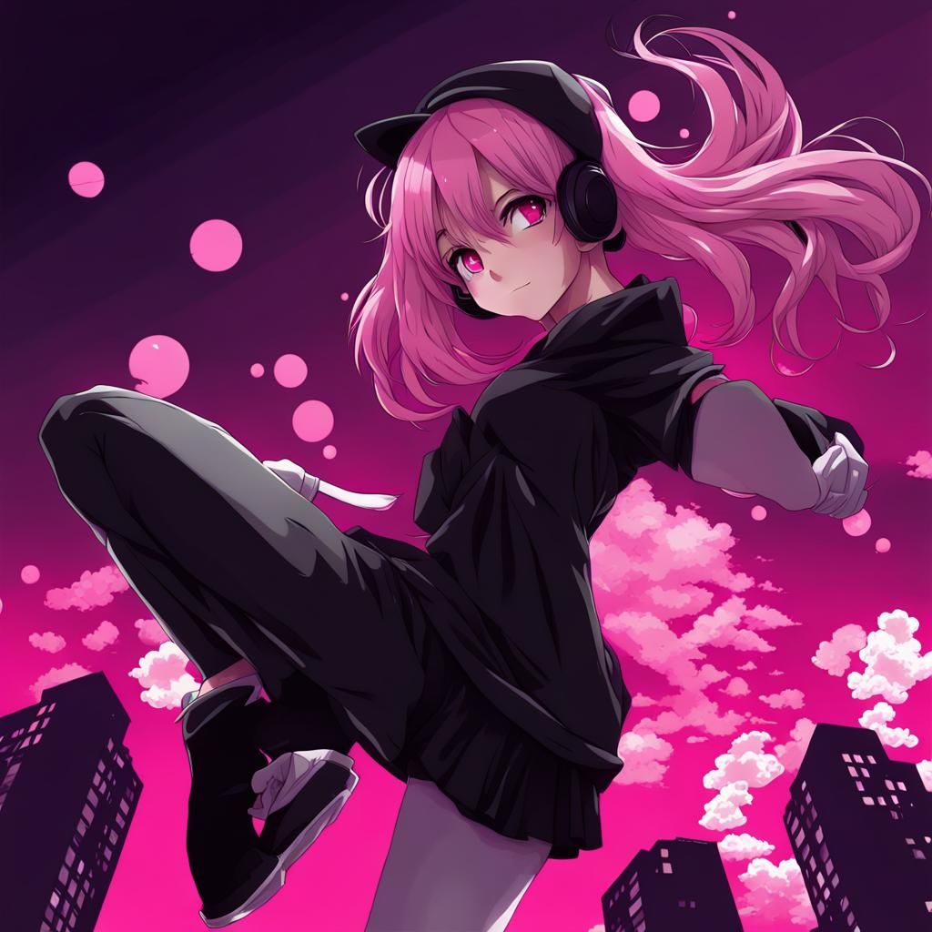 Popping Pink 
by artist "anime", Anime Key Visual, Japanese ...