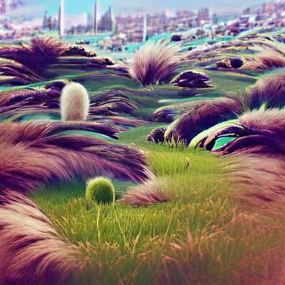A planet where the grass is fur