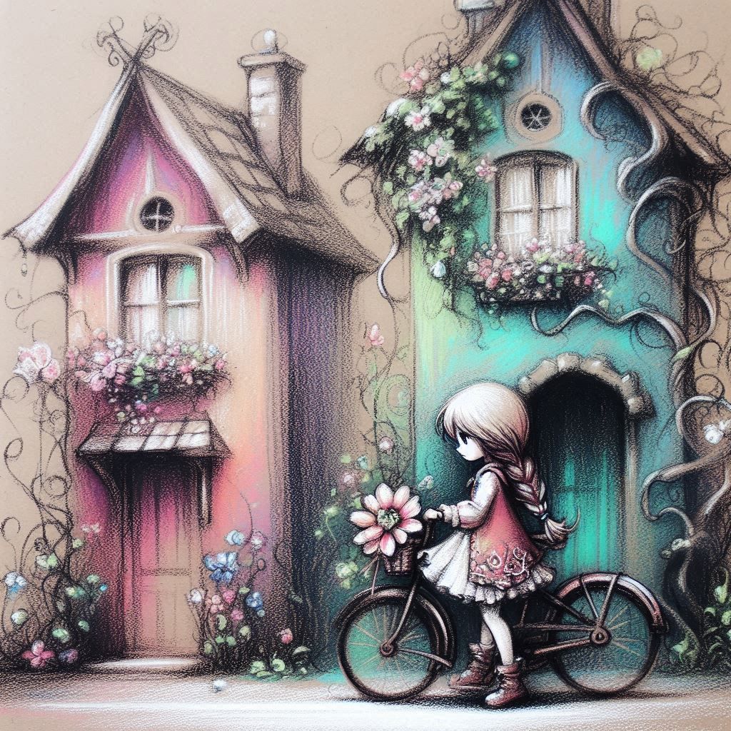 A girl in fantasy gothic style