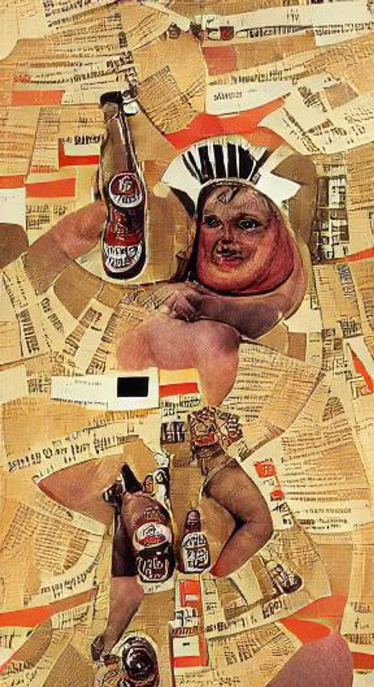 Cut with the Kitchen Knife Through the BeerBelly of the Weimar Republic by Hannah Hoch AI