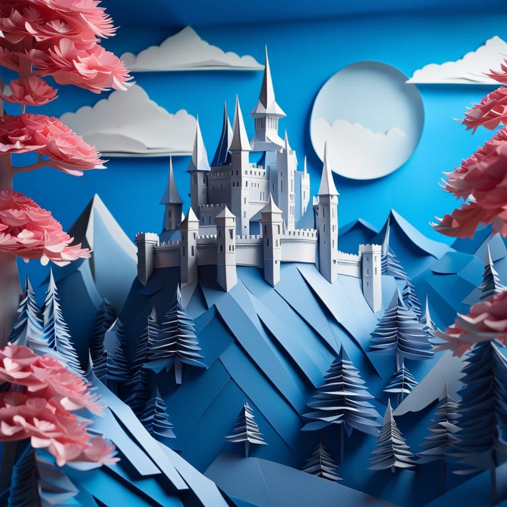 My fairytale castle in a fairytale origami world 😊  by @Szuri