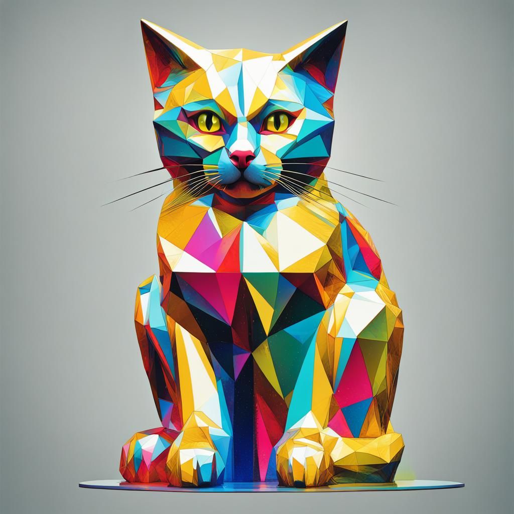 cat ice sculpture
