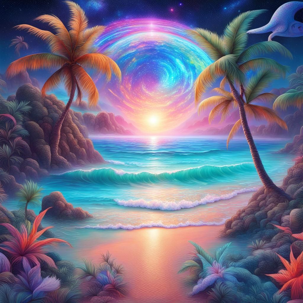 Tropical beach - AI Generated Artwork - NightCafe Creator