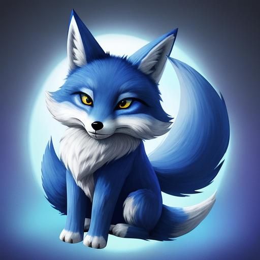 Blue fox, uwu