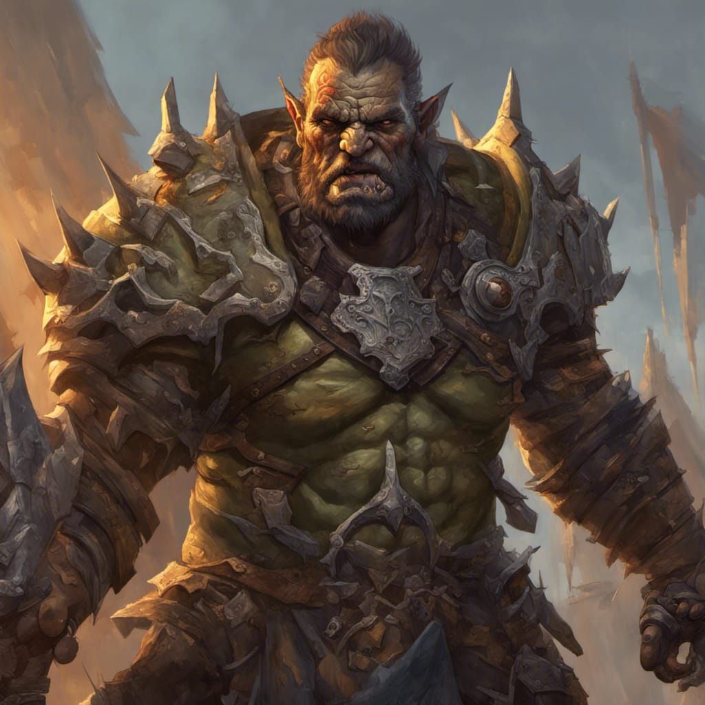 Human Paladin - with some Orc heritage - AI Generated Artwork ...